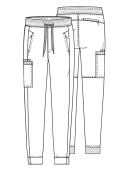 Cherokee Infinity Men's Jogger Short Cargo Scrub Pants - M - Black