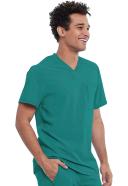 Cherokee Infinity Men's One Pocket V-Neck Scrub Top - 2x - Pewter