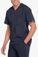 Cherokee Infinity Men's One Pocket V-Neck Scrub Top - 3x - Navy