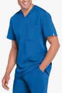 Cherokee Infinity Men's One Pocket V-Neck Scrub Top - S - Royal