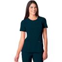Cherokee Infinity Scrubs Round Neck Scrub Top - 2x - Caribbean Blue