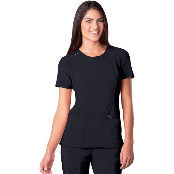 Cherokee Infinity Scrubs Round Neck Scrub Top - 2x - Pewter