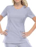 Cherokee Infinity Scrubs Round Neck Scrub Top - 3x - Grey