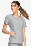 Cherokee Infinity Scrubs Round Neck Scrub Top - 3x - Grey