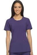 Cherokee Infinity Scrubs Round Neck Scrub Top - L - Carmine Pink