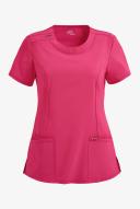 Cherokee Infinity Scrubs Round Neck Scrub Top - L - Carmine Pink