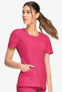 Cherokee Infinity Scrubs Round Neck Scrub Top - L - Carmine Pink