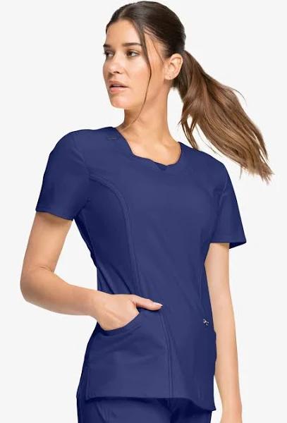 Cherokee Infinity Scrubs Round Neck Scrub Top - M - Galaxy