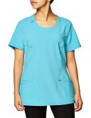 Cherokee Infinity Scrubs Round Neck Scrub Top - M - Turquoise