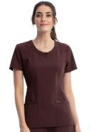 Cherokee Infinity Scrubs Round Neck Scrub Top - S - Caribbean Blue