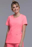 Cherokee Infinity Scrubs Round Neck Scrub Top - S - Caribbean Blue
