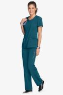 Cherokee Infinity Scrubs Round Neck Scrub Top - S - Caribbean Blue