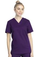 Cherokee Revolution Tech WW742AB Scrubs Top Unisex Eggplant