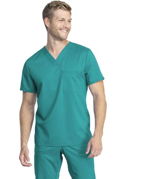 Cherokee Revolution Tech WW742AB Scrubs Top Unisex Teal Blue
