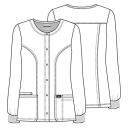 Cherokee Revolution WW310 Scrubs Warm Up Jacket Women Espresso