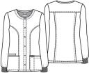 Cherokee Revolution WW310 Scrubs Warm Up Jacket Women Espresso