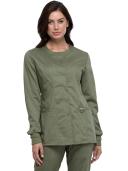 Cherokee Revolution WW310 Scrubs Warm Up Jacket Women Olive