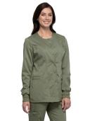 Cherokee Revolution WW310 Scrubs Warm Up Jacket Women Olive