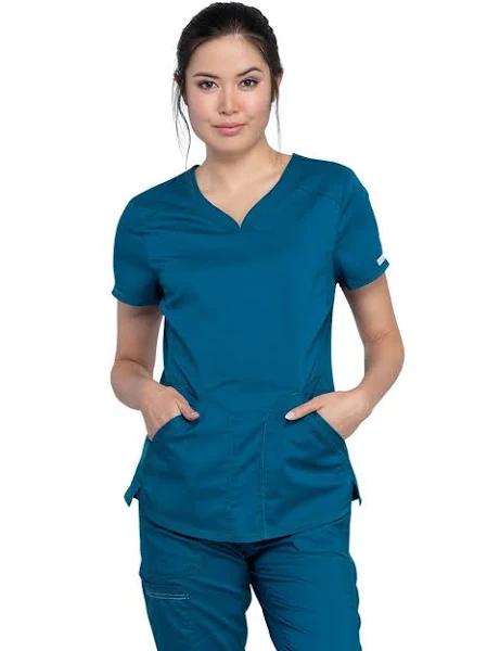 Cherokee Revolution WW601 Scrubs Top Women Blue
