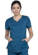 Cherokee Revolution WW601 Scrubs Top Women Blue