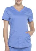 Cherokee Revolution WW601 Scrubs Top Women Ciel Blue