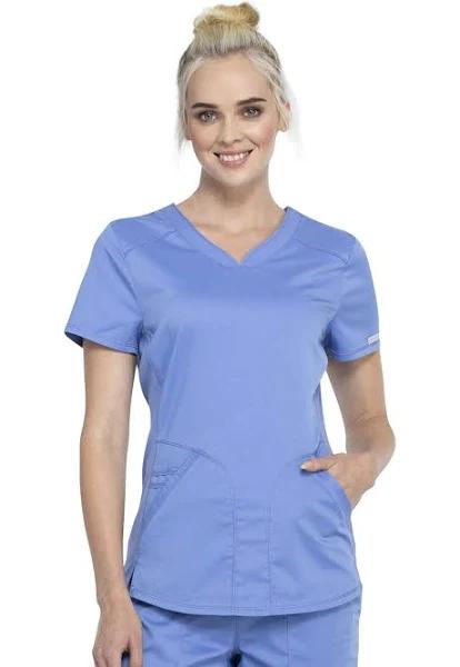 Cherokee Revolution WW601 Scrubs Top Women Ciel Blue