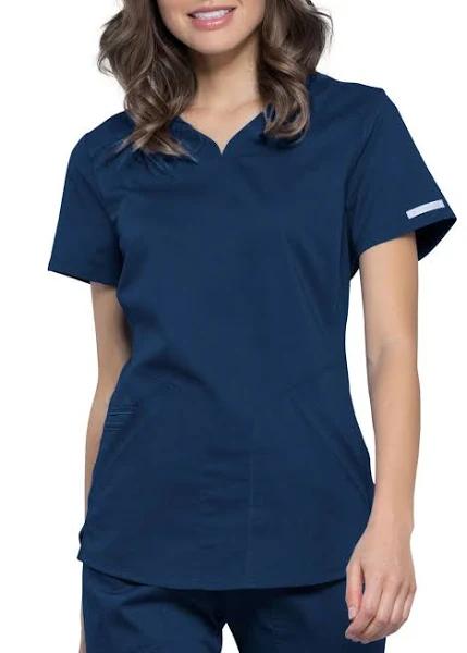 Cherokee Revolution WW601 Scrubs Top Women Navy