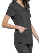 Cherokee Revolution WW601 Scrubs Top Women Pewter