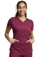 Cherokee Revolution WW601 Scrubs Top Women Wine