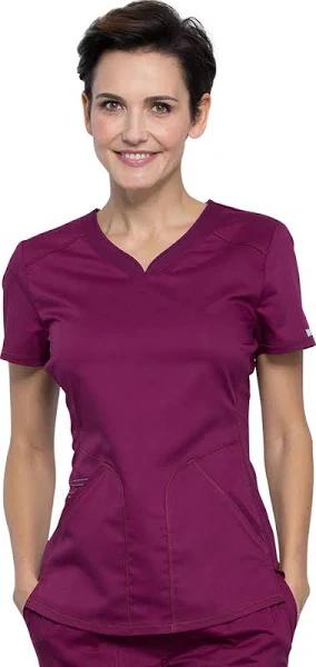 Cherokee Revolution WW601 Scrubs Top Women Wine