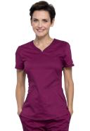 Cherokee Revolution WW601 Scrubs Top Women Wine