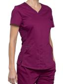 Cherokee Revolution WW601 Scrubs Top Women Wine