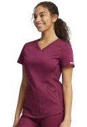 Cherokee Revolution WW601 Scrubs Top Women Wine