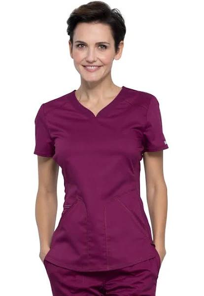 Cherokee Revolution WW601 Scrubs Top Women Wine