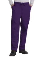 Cherokee Workwear 4000 Scrubs Pants Mens Drawstring Cargo Eggplant