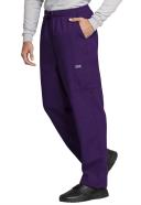 Cherokee Workwear 4000 Scrubs Pants Mens Drawstring Cargo Eggplant