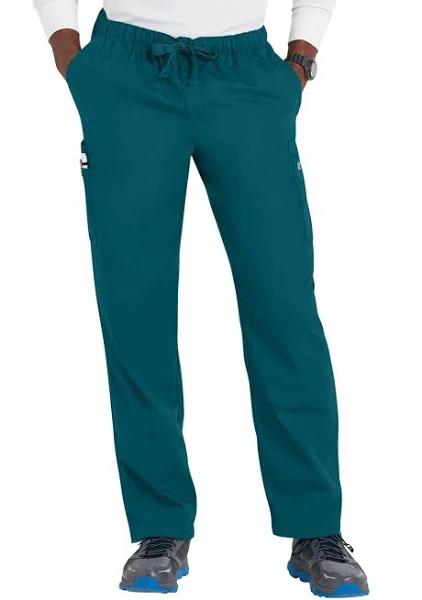 Cherokee Workwear 4000 Scrubs Pants Mens Drawstring Cargo Eggplant