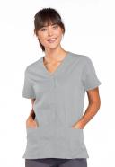 Cherokee Workwear 4770 Scrubs Top Womens Snap Front V-Neck Black