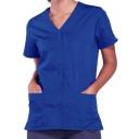 Cherokee Workwear 4770 Scrubs Top Womens Snap Front V-Neck Black