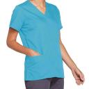 Cherokee Workwear 4770 Scrubs Top Womens Snap Front V-Neck Black