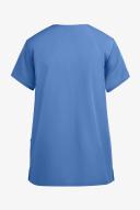 Cherokee Workwear 4770 Scrubs Top Womens Snap Front V-Neck Ceil Blue