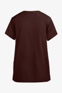 Cherokee Workwear 4770 Scrubs Top Womens Snap Front V-Neck Chocolate