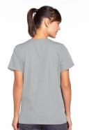 Cherokee Workwear 4770 Scrubs Top Womens Snap Front V-Neck Grey