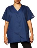 Cherokee Workwear 4770 Scrubs Top Womens Snap Front V-Neck Navy