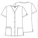 Cherokee Workwear 4770 Scrubs Top Womens Snap Front V-Neck Navy
