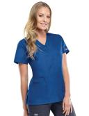 Cherokee Workwear 4770 Scrubs Top Womens Snap Front V-Neck Navy
