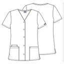 Cherokee Workwear 4770 Scrubs Top Womens Snap Front V-Neck Olive