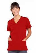 Cherokee Workwear 4770 Scrubs Top Womens Snap Front V-Neck Olive