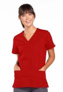 Cherokee Workwear 4770 Scrubs Top Womens Snap Front V-Neck Olive