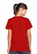 Cherokee Workwear 4770 Scrubs Top Womens Snap Front V-Neck Red